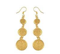 Gold Color Muslim Islamic Earrings Coin Islam Ancient Arab Jewelry Women Fashion Items