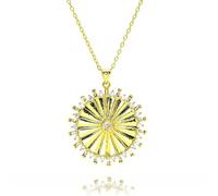 Gold Color Pearl Shiny Sun Charms for Necklace Bracelets Earrings Halo Radiant Fluted Sun Pendant DIY Jewelry Making Accessories