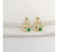Gold Color Round St. Jude Stud Earrings Sterling Silver Heart Ear Studs Colored Judas Drop Earrings for Women Earrings