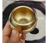 (gold color) Tibet Buddha sound bowl Yoga Meditation Chanting Bowl Brass Chime Handicraft music therapy Tibetan Singing Bowl,Bagua bowl,Taoist accessory,1pc,Size S : height 5cm, width 7cm