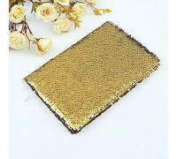(Gold) Colorful A5 Reversible Sequin Notebook Diary, Sparkling Shiny Glittery Planner Journal Stationery Set for Projects Writing Lists Notes Birthday Gift
