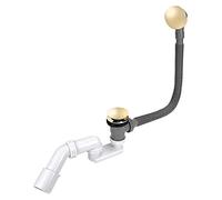 Gold Colour Finished Bathtub Drain Waste Bath Long Flexible Siphon Bathroom