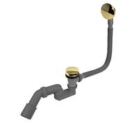 Gold Colour Finished Bathtub Drain Waste Bath Long Flexible Siphon Bathroom