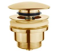 Gold Colour Finished Click-Clack Bathroom Drain Waste Button Universal Type