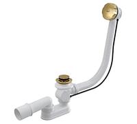 Gold Colour Finished Endings Bathtub Flexible Bath Overflow Waste Drain Trap
