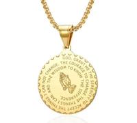 Gold Colour God Grant Me The Serenity Prayer Pendant Necklace Reinhold Niebuhr F25