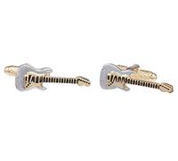 Gold Coloured Electric Rock Guitar Shirt Cufflinks Presented in a GS Cufflink Box