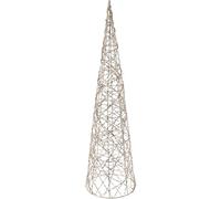 Gold Cone LED Christmas Tree | Light-up Cone | Warm White LED Pre-lit Christmas Tree with Timer - 60cm