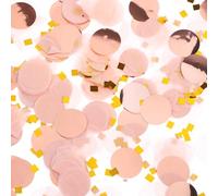 Gold Confetti, Round Tissue Paper Table Confetti Dots for Table Glitter for Valentine's Day Decoration Baby Shower Wedding Party Engagement Birthday Supplies, 50g of pack