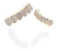 Gold Copper Grills Decorative Teeth Jewelry for Men | Lightweight Copper Build, Party and Performance Wear, Hip-hop Culture Style with Comfortable Fit