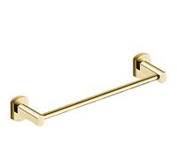 Gold Copper Towel Bar with 2 Hooks, 45 cm Wall-Mounted Bath Towel Rack, Adjustable 30-80 cm for Kitchen & Bathroom, Stylish Serviette Holder, Durable & Elegant Design
