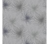 Gold Cosmo Grey Glitter Effect Floral Textured Wallpaper Sample