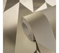 Livingwalls Wallpaper Graphic Groove 79086-5, Textured Vinyl Platinum Silver Metallic