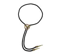 Bristol Novelty BA692 1 Piece | Black and Gold Size-30 g Cowboy Bootlace Tie Steer and Rope, Womens, One Size