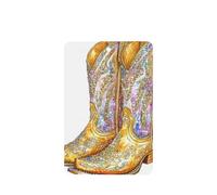 Gold Cowboy Boots Car Air Fresheners 4 Pcs Hanging Scented Cards Fragrance Scented Cards For Car Aromatherapy Tablets