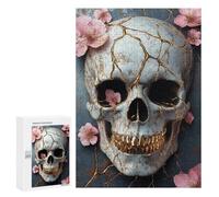 Gold Cracked Skull Decor Puzzle 1000 Teile Schwer Puzzle Spielzeug Lernspiel Impossible Herausforderungsspielzeug Für Erwachsene Kinder 300 PCS