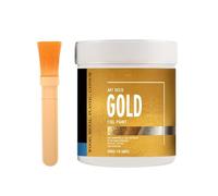 Gold Craft Paint, Waterproof Glitter m-etallic Coating | 300g Liquid Gold Finish, with Brush | for Fabric Ceramic Wood Metal Canvas Furniture, Shiny DIY Art