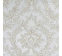 Gold Cream Floral Wallpaper Damask Paste The Wall Textured Vinyl Feature Wall