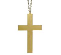 Gold Cross Necklaces Fancy Dress Costume Jewellery for Outfits Bling Accessories Accessory Holy