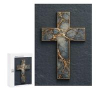 Gold Cross Wall Decor Puzzle 1000 Teile Schwer Puzzle Spielzeug Lernspiel Impossible Herausforderungsspielzeug Für Erwachsene Kinder 300 PCS