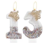 Gold Crown Birthday Candles, Number 13 Candle for Cake, Gold Candles, Happy 13 Birthday Candle, White Swan Cake Candles Cake Topper for Girls Women 13th Birthday Party Decorations Wedding Anniversary
