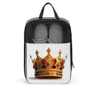 Gold Crown for A King Shoe Bag for Travel Daily Use Anti-dust Storage Carrier Golf Shoe Pouch