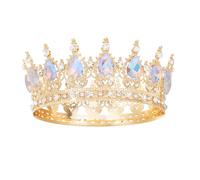 Gold Crown for Women Crystal Tiara and Queen Crown for Girl Wedding Headband for Bride Hair Accessories for Costume Birthday Party Cake Decoration Prom