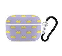 Gold Crown Princess Or Queen Headphone Protective Case with Keychain Cute Earphone Case Compatible for Airpods Pro