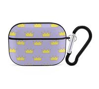 Gold Crown Princess Or Queen Headphone Protective Case with Keychain Cute Earphone Case Compatible for Airpods Pro