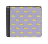 Gold Crown Princess Or Queen Men's Bifold Wallet Slim Cash Card Holder Leather Purse