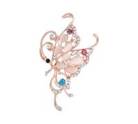 Gold Crystal Animal Brooches for Womne Elegant Rhinestone Butterfly Cat Fox Brooch Pins Fashion Jewelry Accessories for Women Gift, Metal, crystal