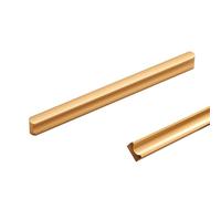 Gold Cupboard Handles 2 Pack Solid Aluminum Alloy Anodized Finish Adjustable Drawer Pulls Hole Centers 64 980mm Perfect for Kitchen Cabinets Modern Design 480mm