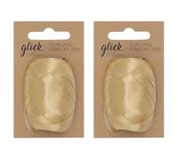 Gold Curling Ribbon, Curling Ribbon Gold for Gift Wrapping, Arts and Crafts, Birthday, Valentine, Christmas and Other Life Celebrations (Pack of 2)