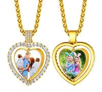 Gold Custom Necklaces with Different Pictures Heart Picture Necklace Personalized Photo