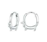 Gold Dachshund Hoop Earrings For Women, 925 Sterling Silver Animal Huggie Hoop Earrings Jewelry Gifts For Sensitive Ears