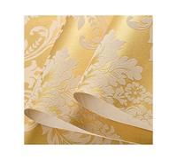 (Gold) Damask Gold Embossed Textured Non Woven Wallpaper Roll Decoration Living Room