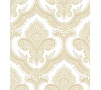GOLD DAMASK VINYL WALLPAPER HEAVYWEIGHT by DID METALLIC FINISH 519950