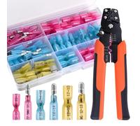 GOLD DEER 110Pcs Heat Shrink Bullet Wire Connectors Kit with Crimping Tool 22-10AWG Waterproof Bullet Connectors Heat Shrink Female&Male Connector for Automotive Boat Stereo Industrial Equipment
