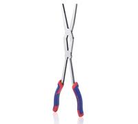 GOLD DEER 13Inch Double-Joint Flat Pliers Long Reach Flat Nose Pliers Serrated Jaw Dual Pivot Plier Extra Long Reach Compound Action Plier for Hard to Reaches Narrow Spaces