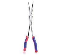 GOLD DEER 13Inch Extra Long Needle Nose Pliers Straight Dual Material Long Reach Pliers with Serrated Jaw Double-Joint Long Nose Plier for Hard to Reach Narrow Spaces