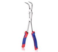 GOLD DEER 13Inch Long Reach 90 Degree Bent Nose Pliers Dual Pivot Plier Double Joint Bent Long Nose Plier Serrated Jaw Angled Needle Nose Plier for Hard to Reach Narrow Spaces