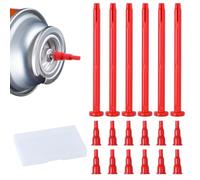 GOLD DEER 18Pcs Butane Bottle Adapter,6 Set Butane Lighter and Torch Refill Adapter,Butane Nozzle Gas Refill or Release Adapters for Short Nozzle's Butane Bottle,Butane Torch,Butane Lighter,Red