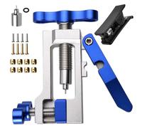 GOLD DEER 2-in-1 Bicycle Hydraulic Brake Tool Kit, Oil Needle Driver & Hose Cutter with 4 BH59 + 4 BH90 Needles, 8 Brass Fittings & V-Shaped Tubing Shears for MTB & Road Bike Brake Maintenance