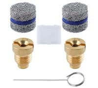 Gold Deer 2 Pieces 1.1mm Foam Cannon Orifice Nozzle with Cleaning Needle, Universal Brass Thread Tips and Mesh Filter for Snow Lance, 5000 PSI