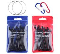 GOLD DEER 20PCS Mini Wrench Set Standard Metric and SAE 4mm-11mm & 5/32"-7/16" Open End and Box End Combination Wrench Set Super with Portable Pouch and Key Rings, Black Electrophoretic Coating