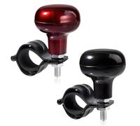 GOLD DEER 2Pack Steering Wheel Spinner Knob, Universal Fit Suicide Knob for Car, Truck, Tractor, Boat & Golf Cart, Non-Slip Grip & Easy Install, 360° Rotation Assist