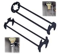 GOLD DEER 2Pcs Multifunctional Basin Wrench Set 7 Sizes Universal Under Sink Plumbers Wrench Sink Faucet Wrench Tight Spaces Four-Jaw Hex Wrench Sink Wrench Faucet Tool for Kitchen Bathroom Home