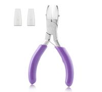 GOLD DEER 3 Inch Flat Nylon Jaw Pliers, Double Nylon Flat Jaw Pliers, Purple Handle, Wire Wrapping Tool, Jewelry Making Tools, Beading, Looping, Gripping, Shaping Wire