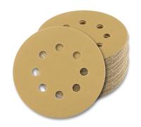 GOLD DEER 30 Pack 5 Inch 8 Hole Hook and Loop Sanding Discs 180 Grit Random Orbit Sandpaper for Power Random Orbital Sander Woodworking Automotive Metal Working