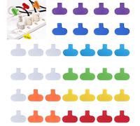 GOLD DEER 36Pcs Multi-Color Cable Labels Write On Cord Labels Cable Labels Wire Labels for Labeling Electrical Cord Labels Tags and Reusable Waterproof Charging Cord Labels 8 Color